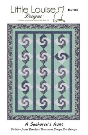 A Seahorse's Aunt Quilt Pattern LLD-069w  - Wholesale Product