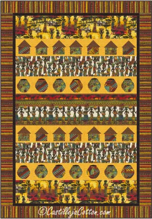 African Sunset Quilt Pattern CJC-48101 - Paper Pattern