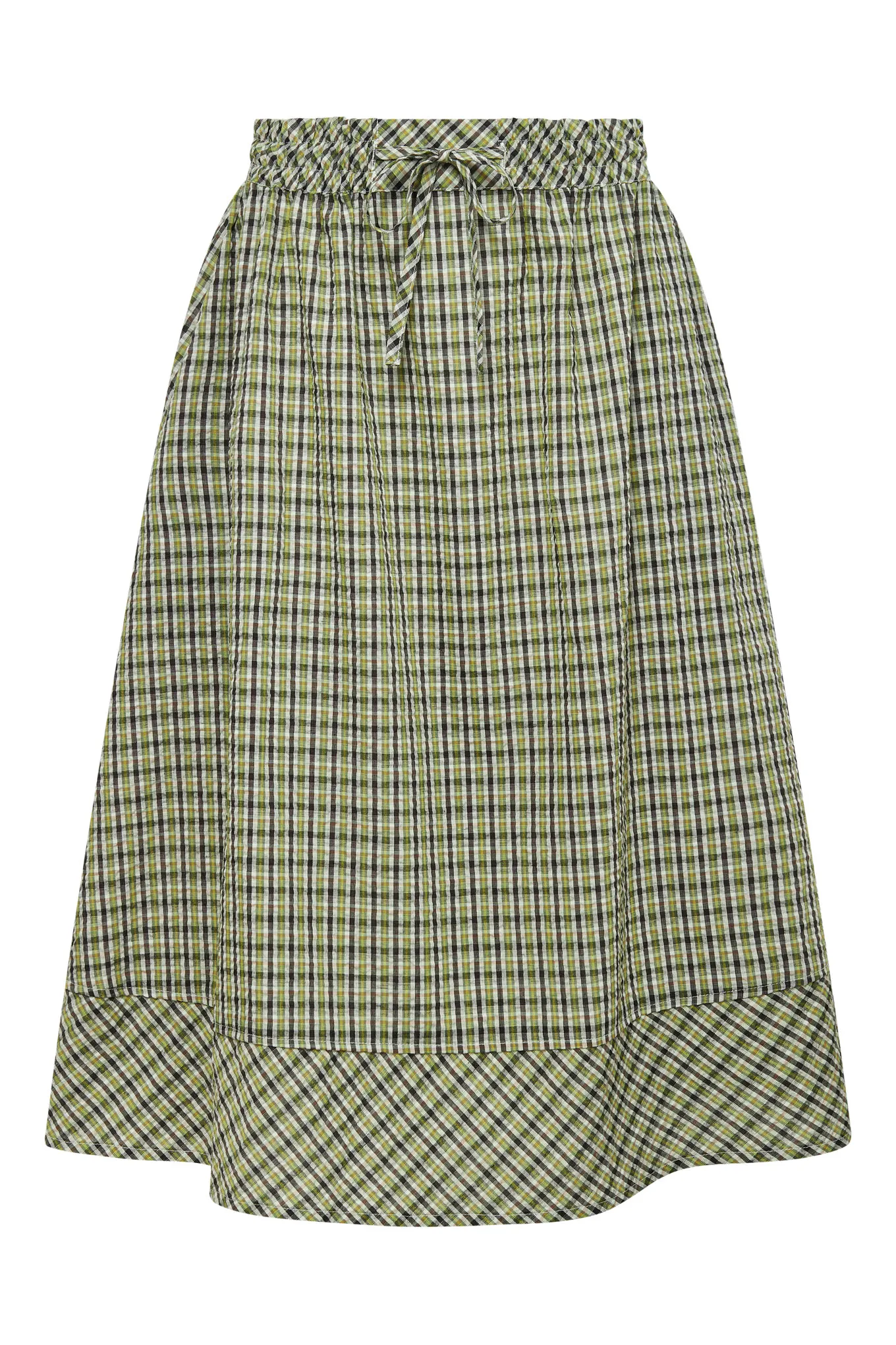 Alicia Midi Skirt Summer Check Green