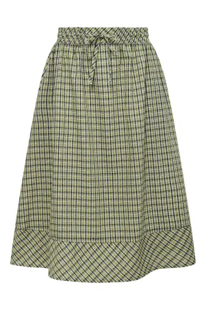 Alicia Midi Skirt Summer Check Green