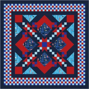 All-American Heroes Quilt TTQ-114e - Downloadable Pattern