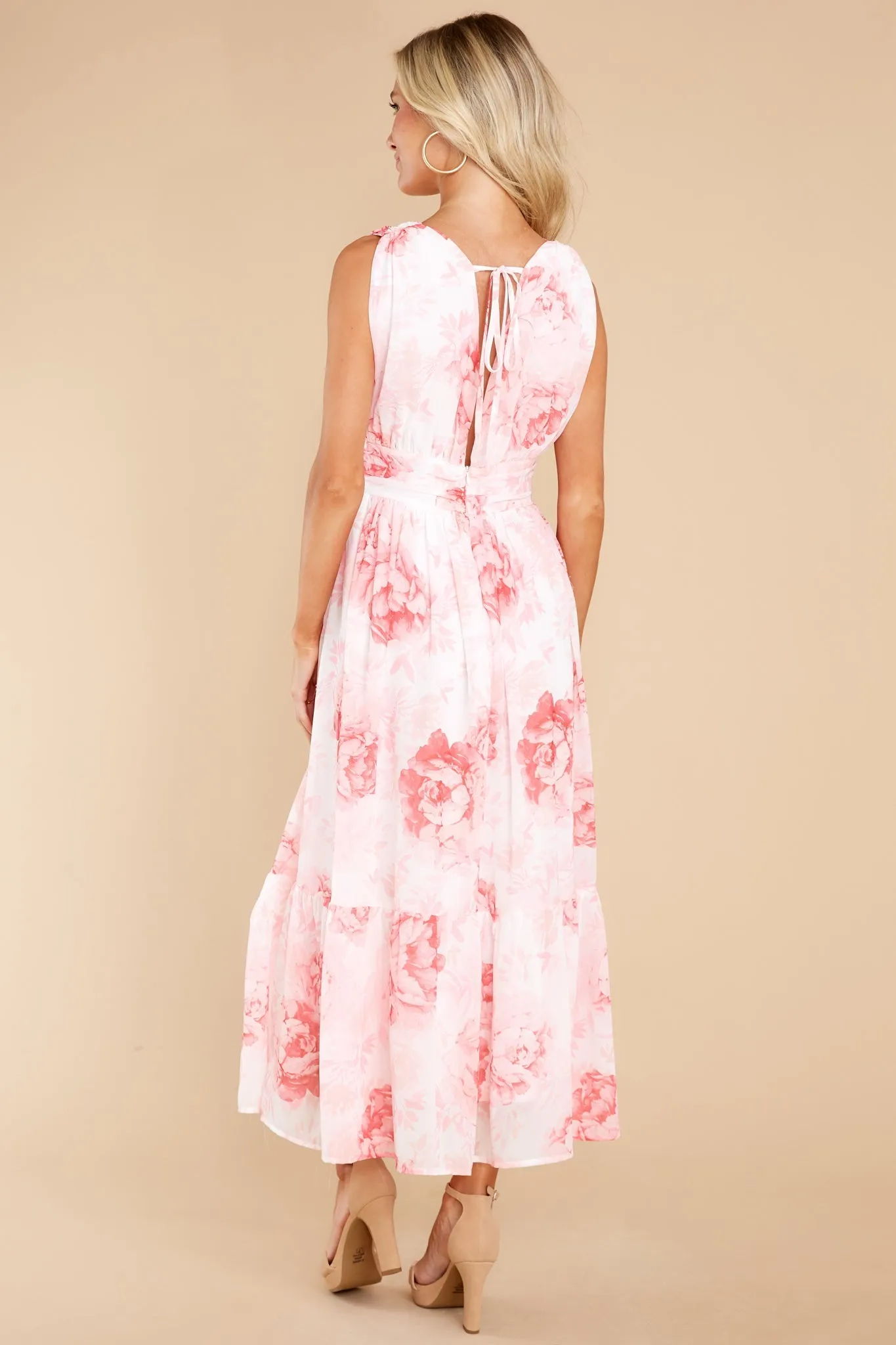 Always A Classic Pink Floral Print Midi Dress