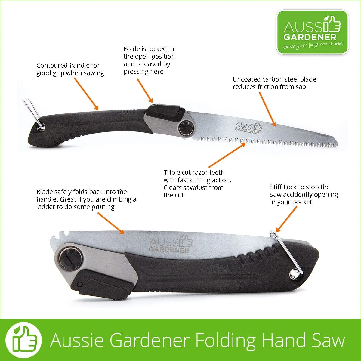 Aussie Gardener Folding Pruning Saw