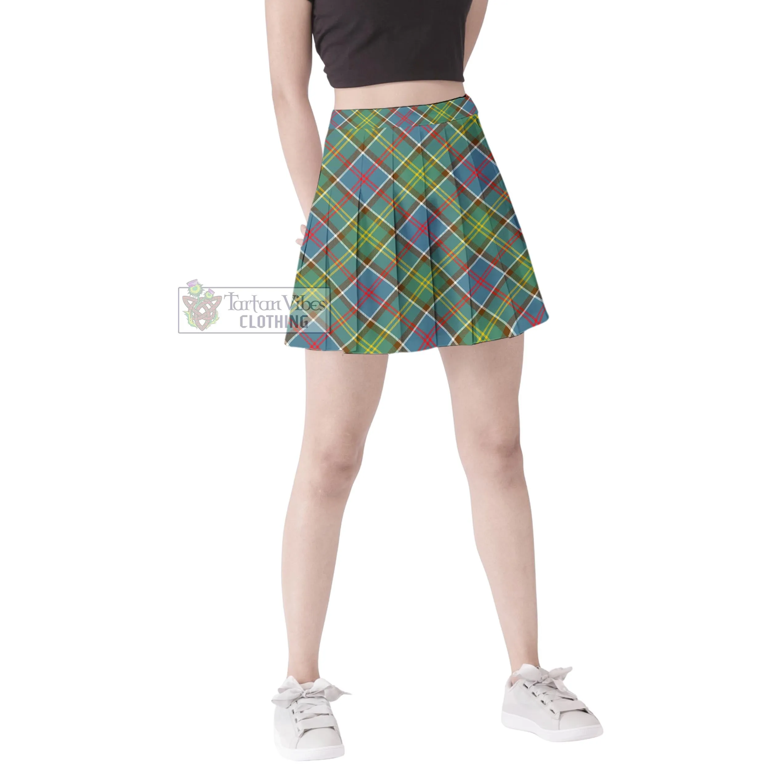 Ayrshire District Tartan Women's Plated Mini Skirt