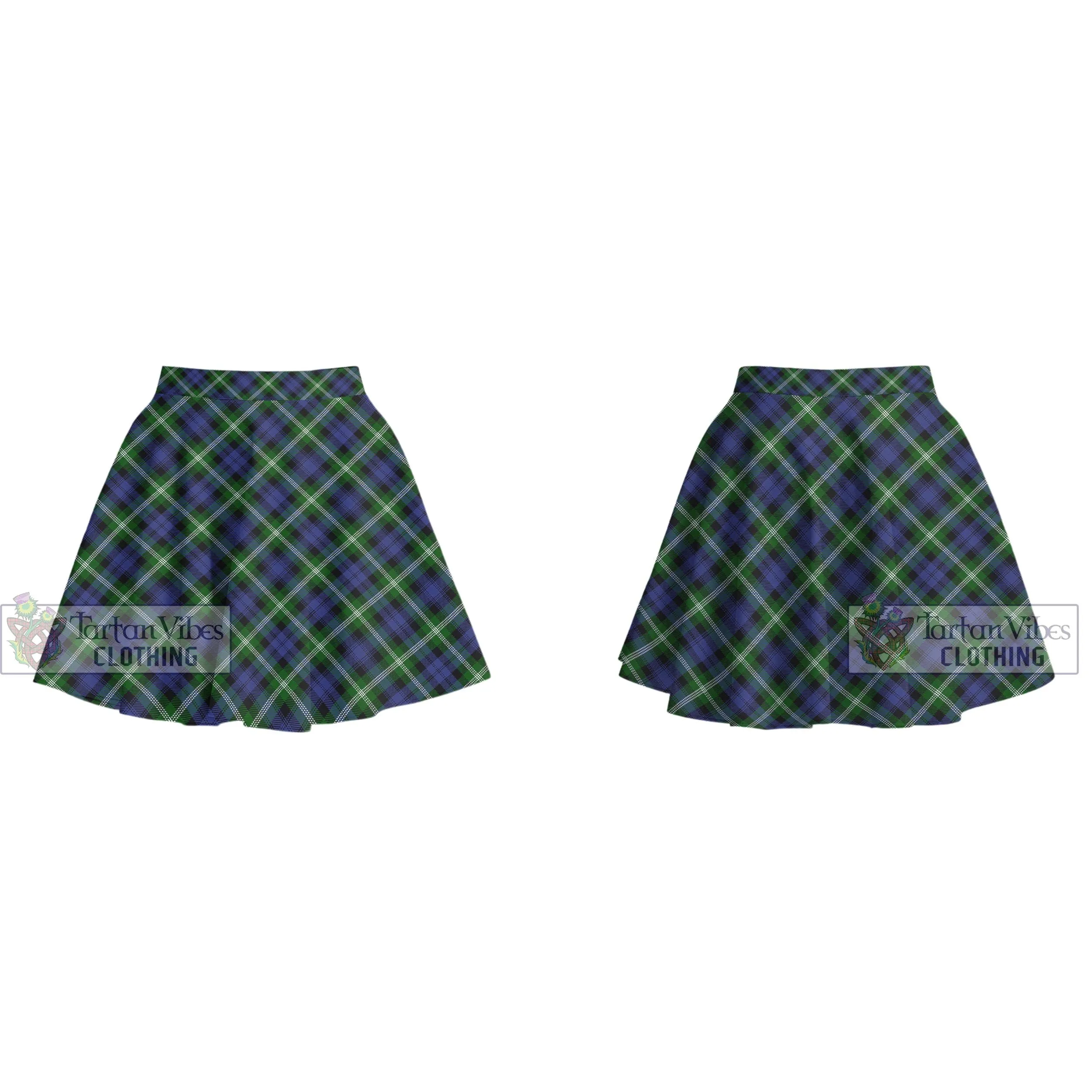 Baillie of Polkemmet Tartan Women's Plated Mini Skirt