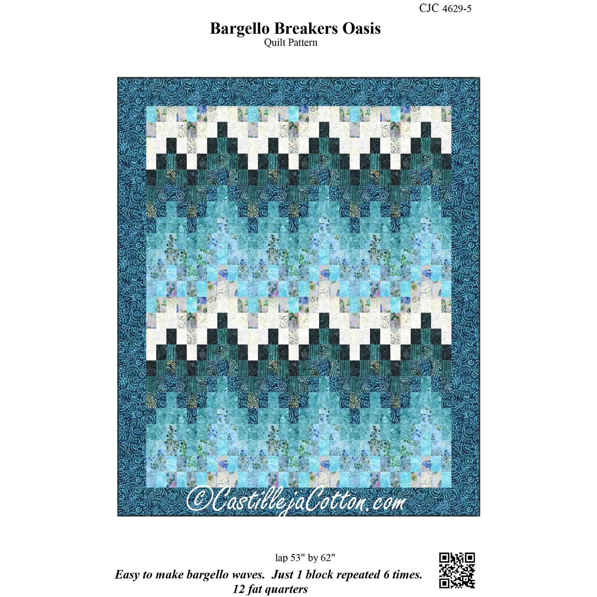 Bargello Breakers Oasis Quilt CJC-46295e - Downloadable Pattern