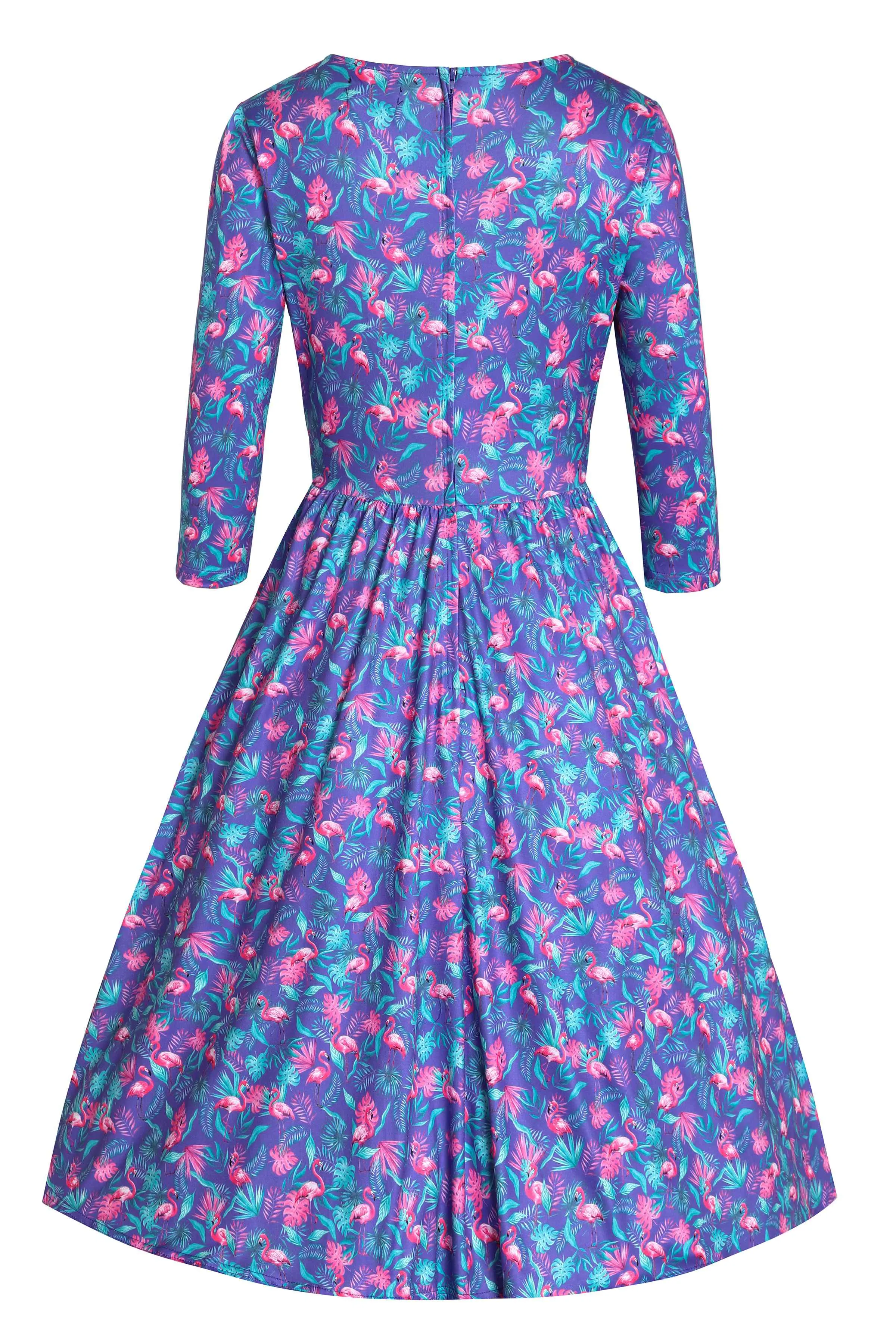 Billie Flamingo Long Sleeved Dress