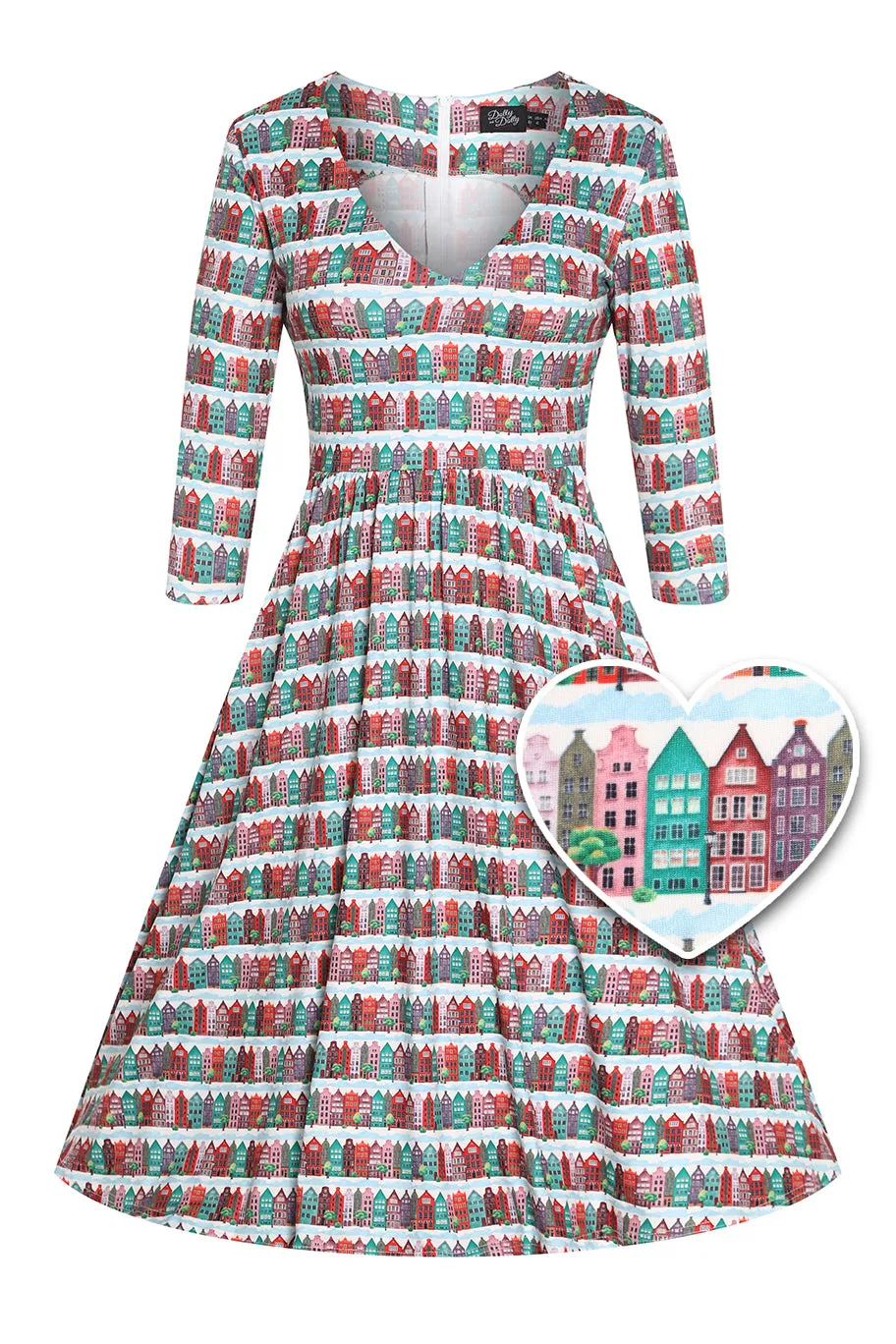 Billie Italian Village Long Sleeved Dress