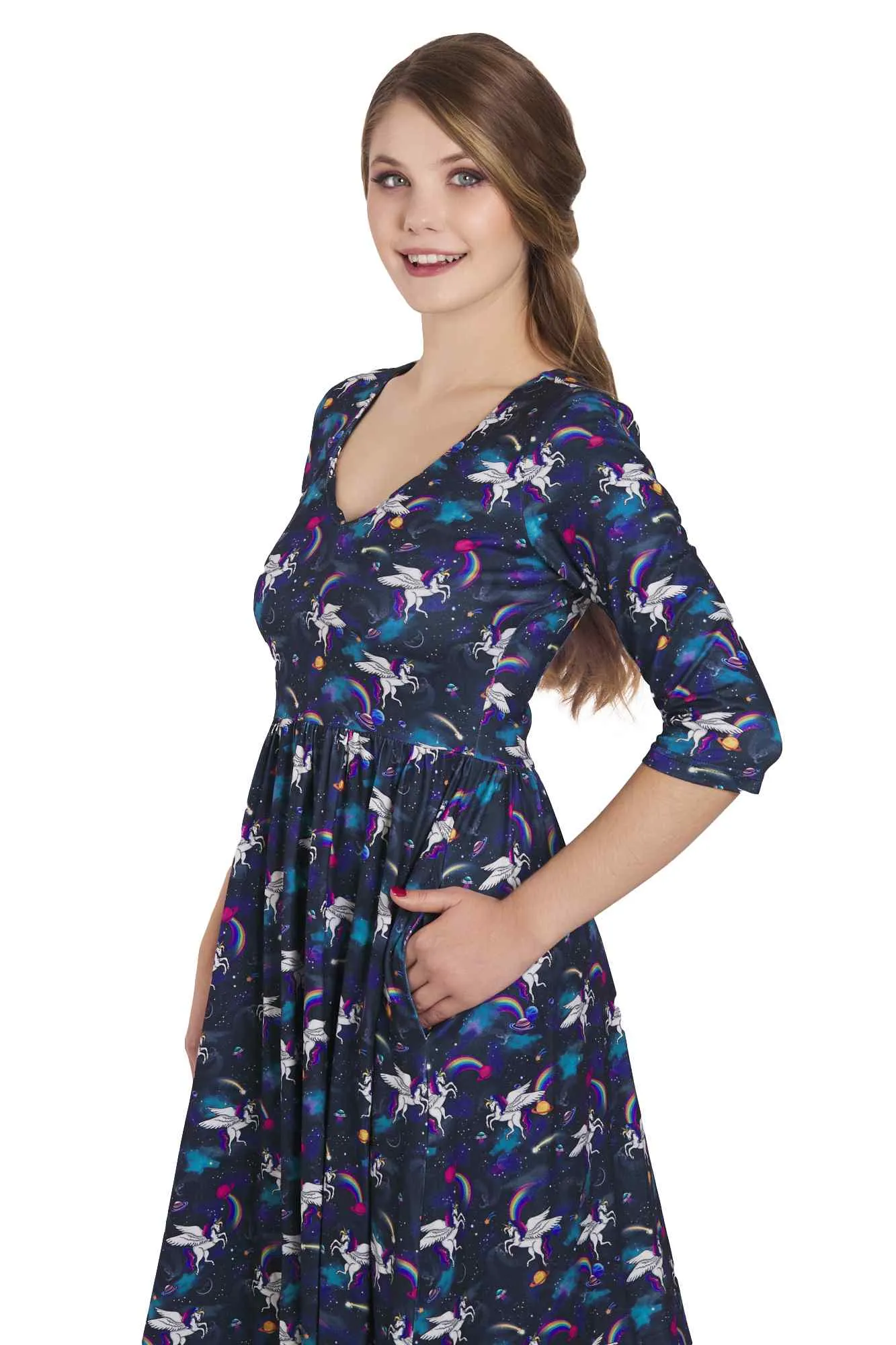 Billie Long Sleeved Magical Unicorn Dress