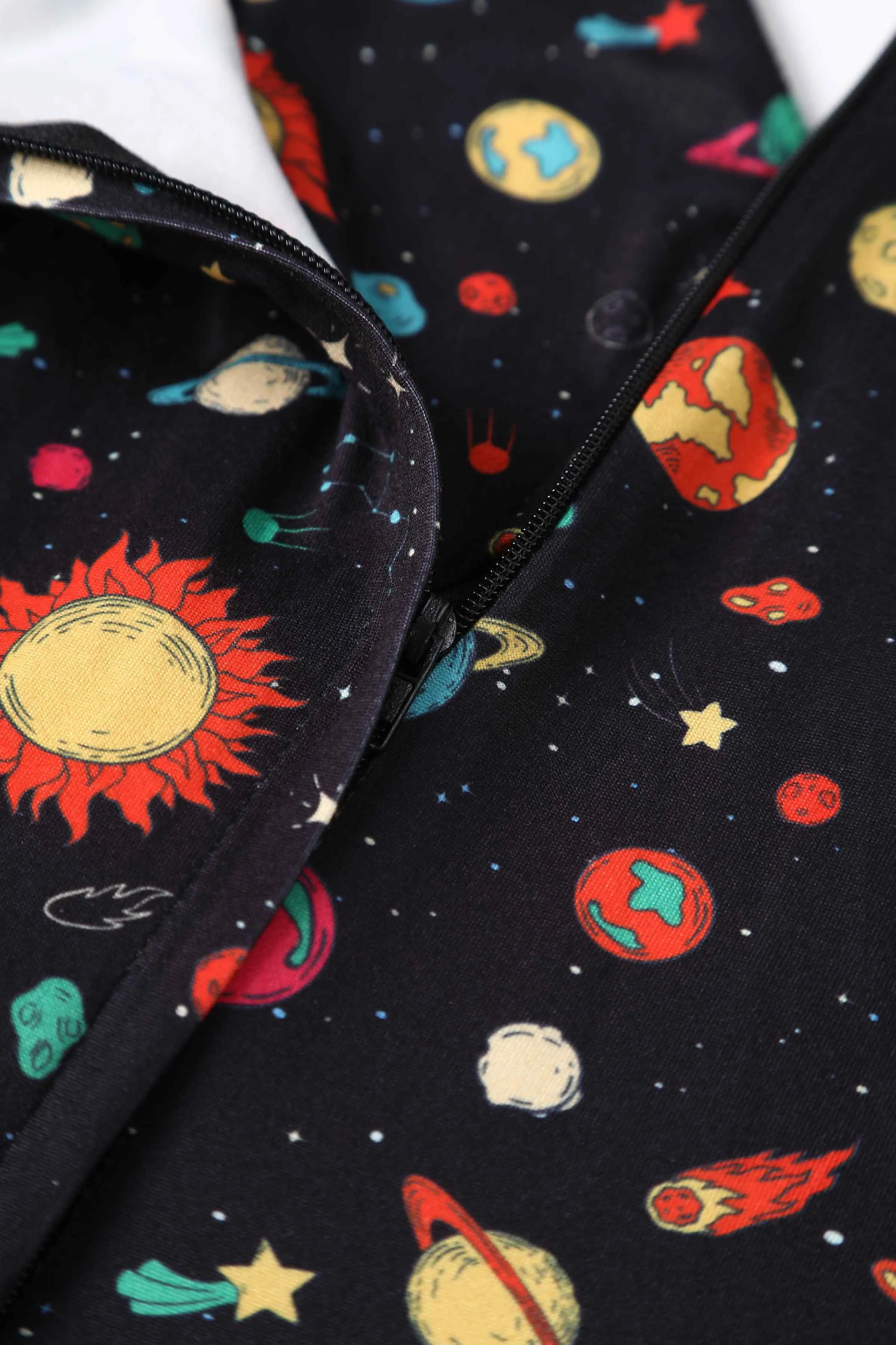 Billie Solar System Print Flared Dress