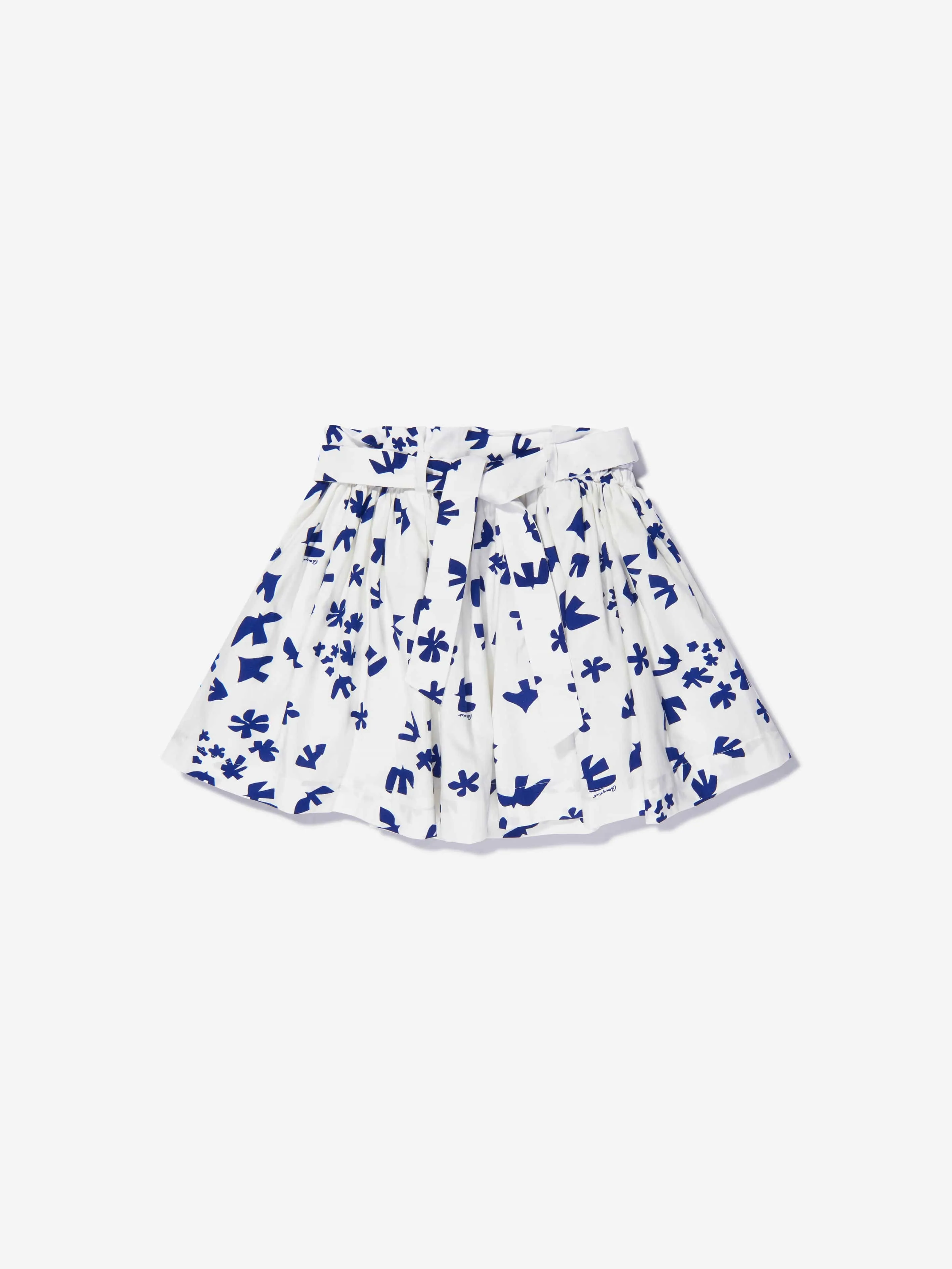 Bonpoint Girls Cotton Poplin Graphic Print Flared Skirt