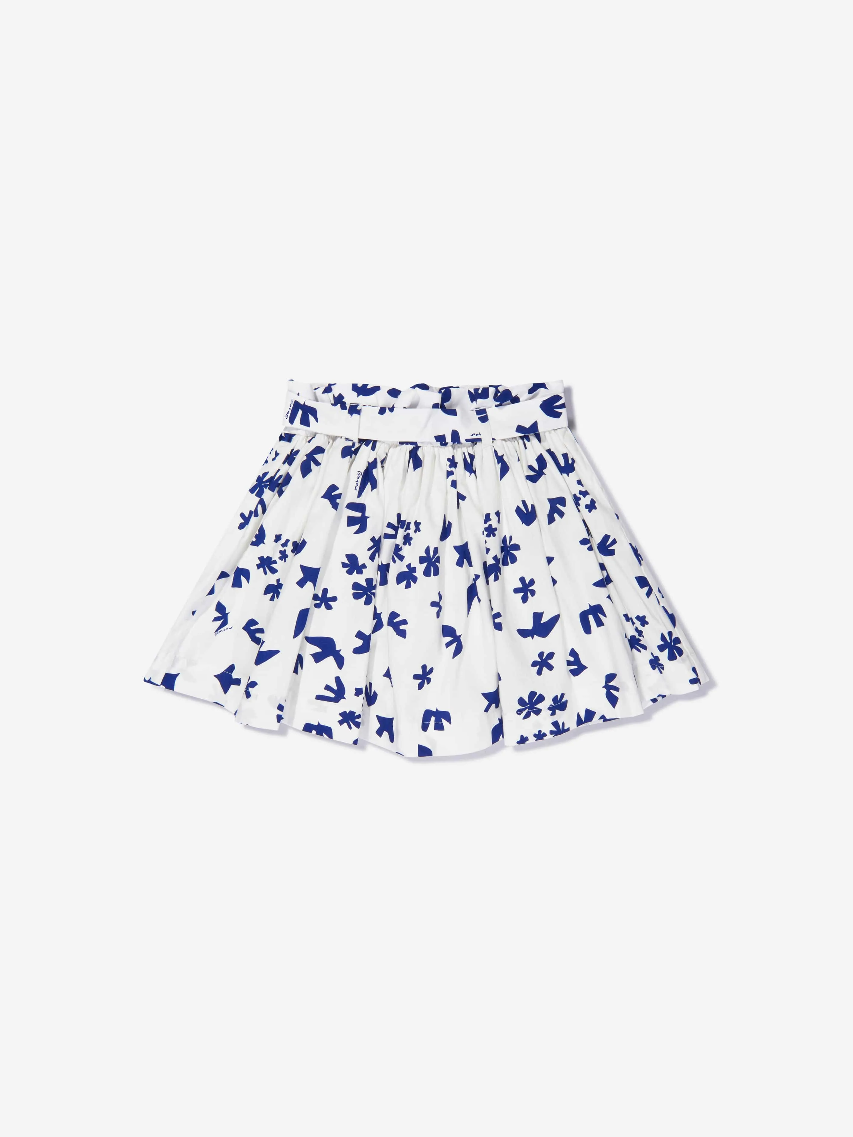 Bonpoint Girls Cotton Poplin Graphic Print Flared Skirt