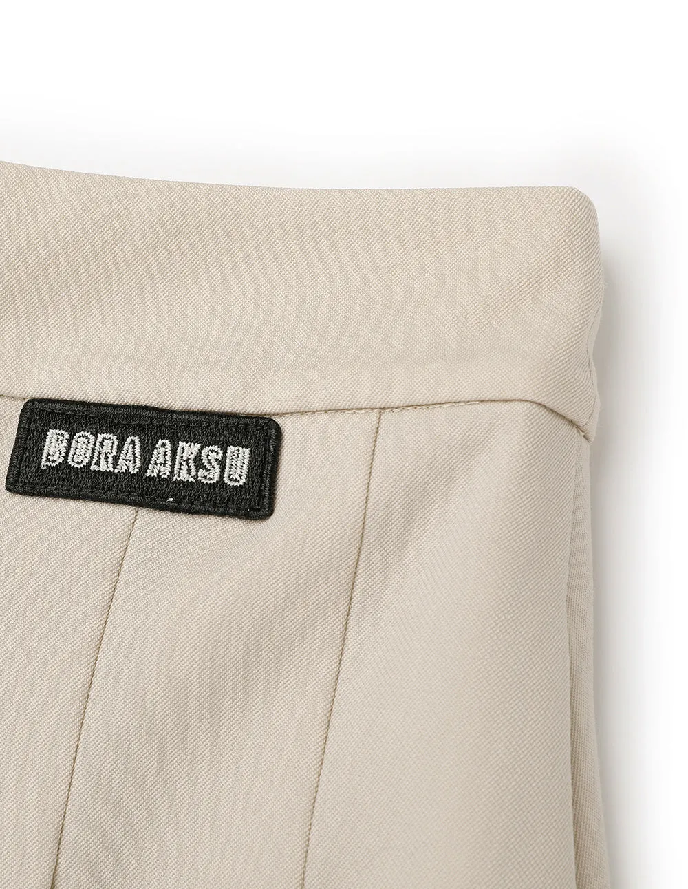 BORA AKSU Beige Preppy Pleated Skirt