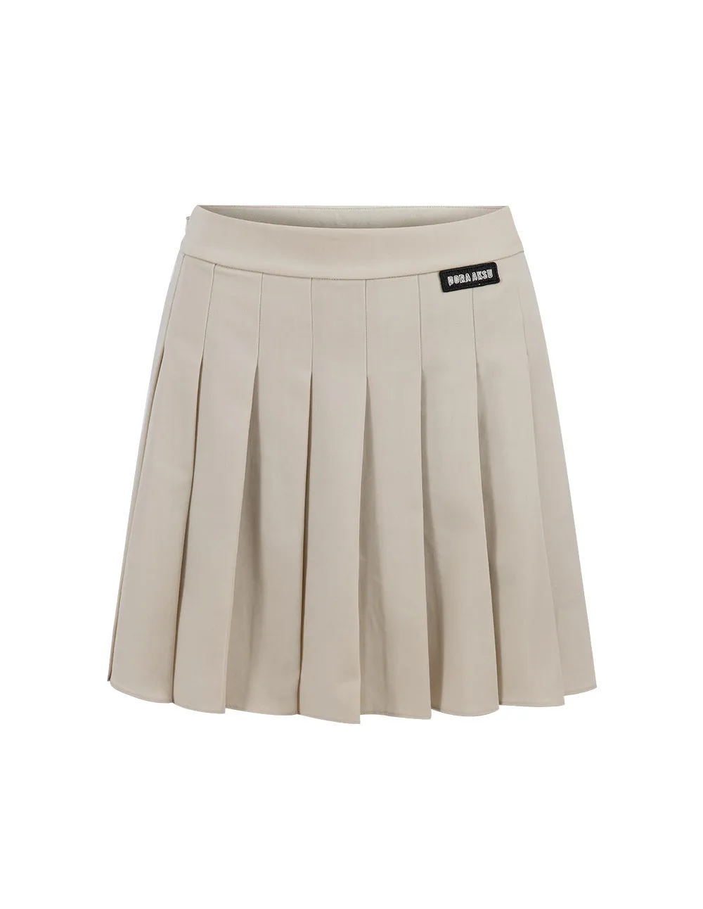 BORA AKSU Beige Preppy Pleated Skirt