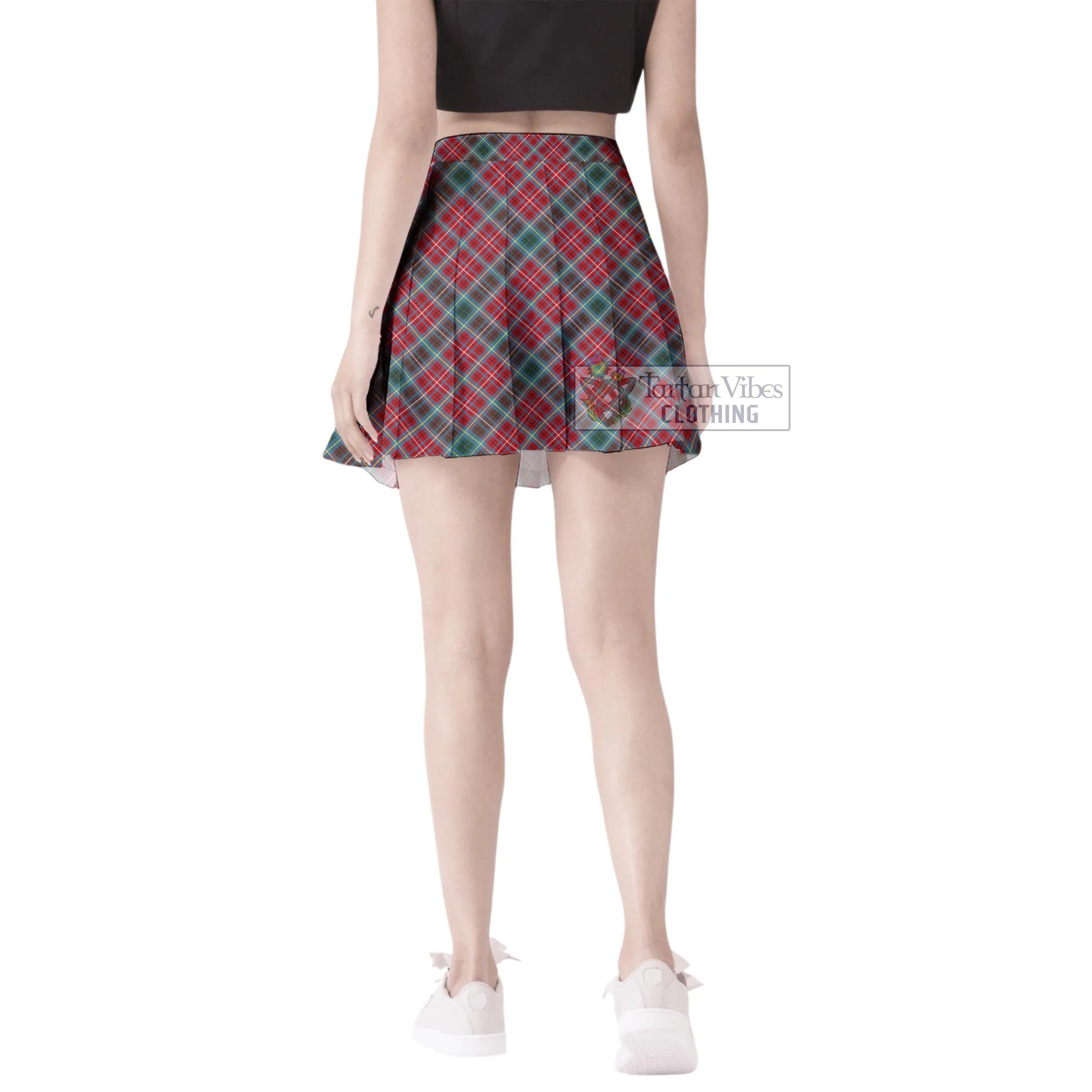 British Columbia Province Canada Tartan Women's Plated Mini Skirt