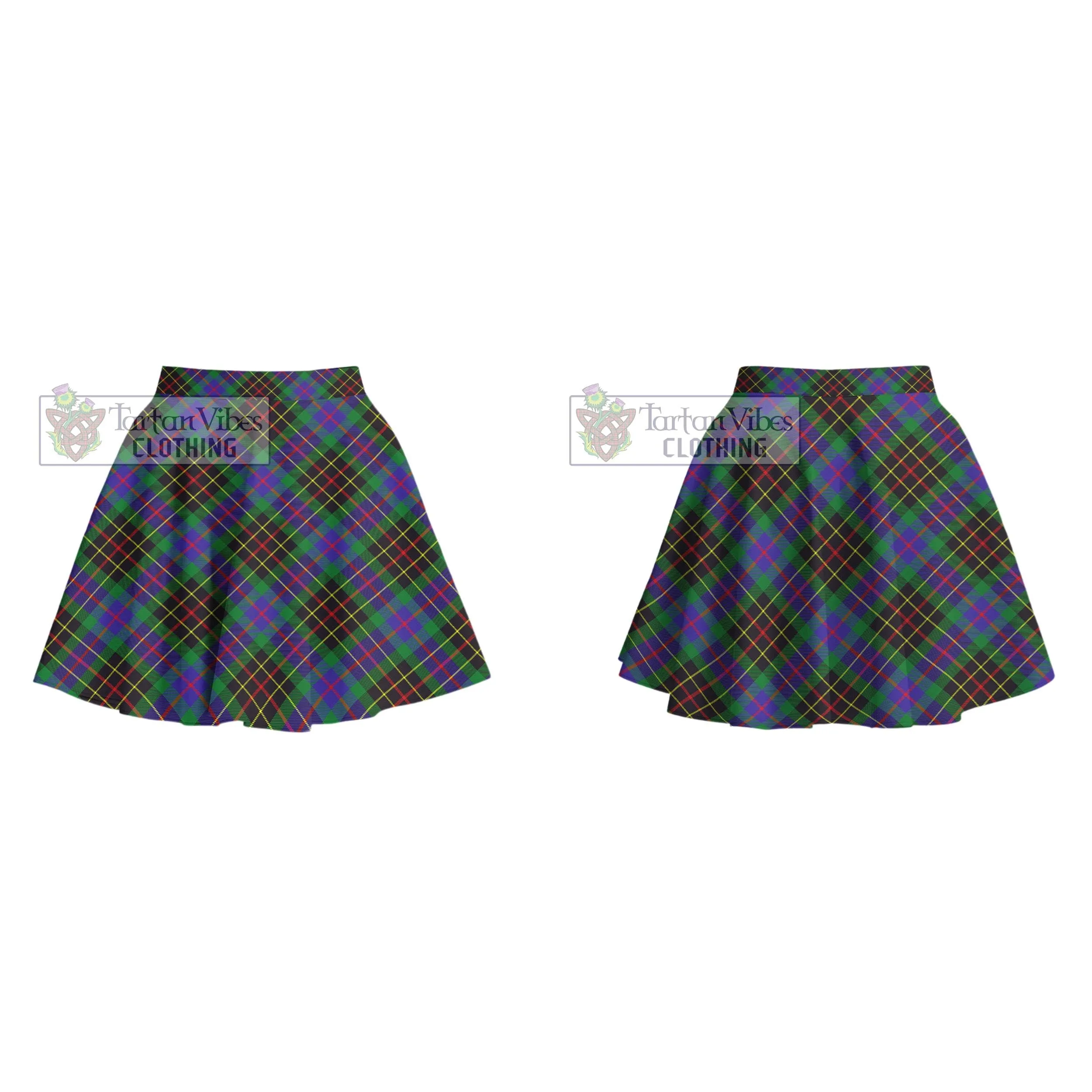 Brodie Hunting Modern Tartan Women's Plated Mini Skirt