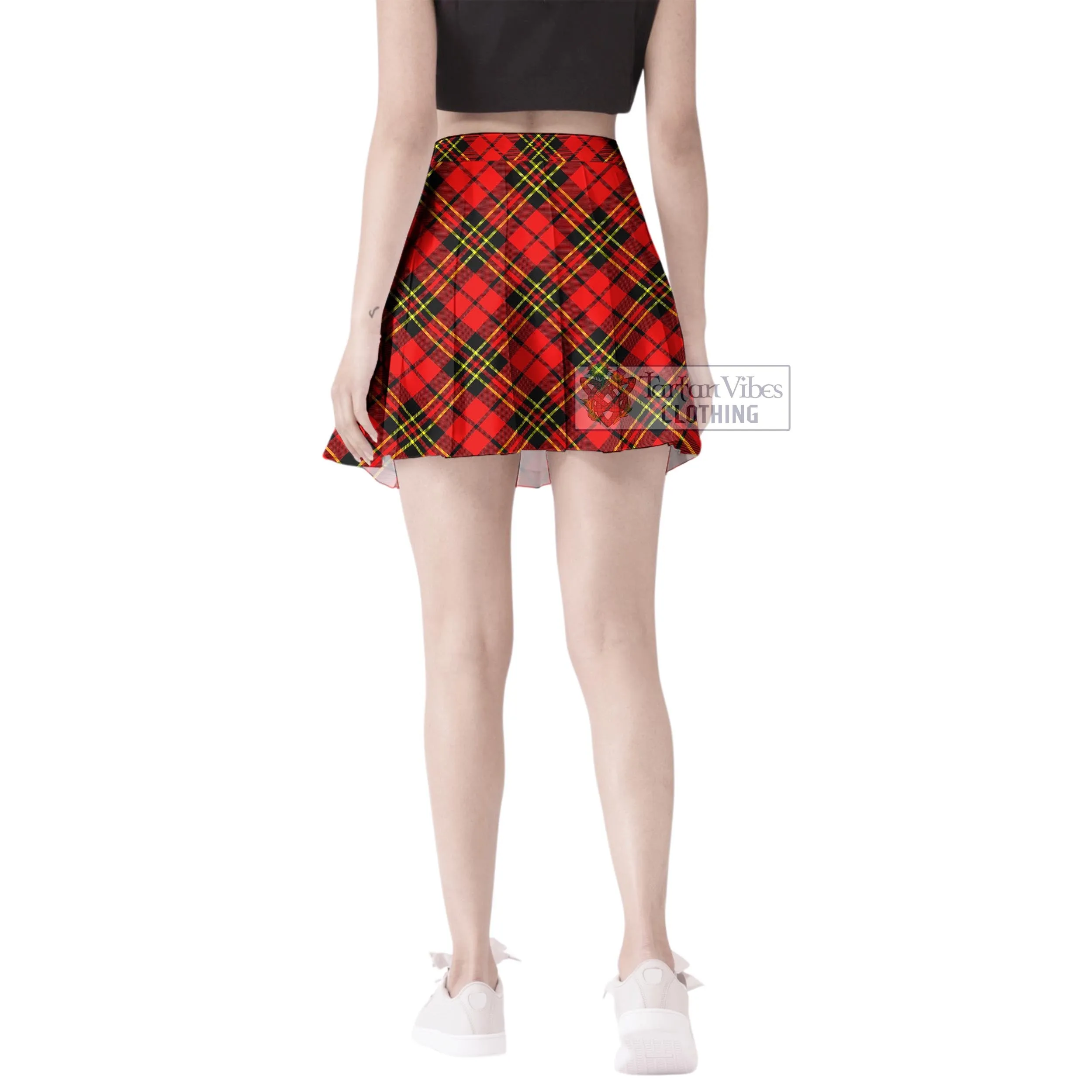 Brodie Modern Tartan Women's Plated Mini Skirt