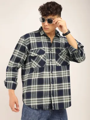 Checksque Blue Full Sleeve Check Shirt