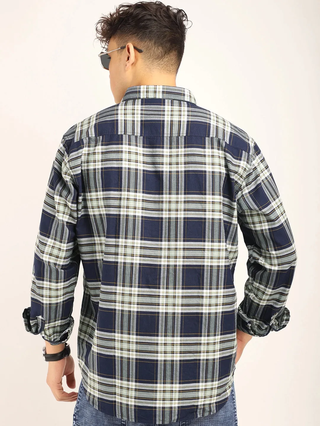 Checksque Blue Full Sleeve Check Shirt