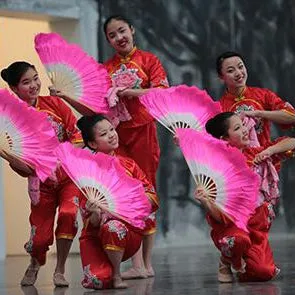 Chinese fan dance - silk hand fan