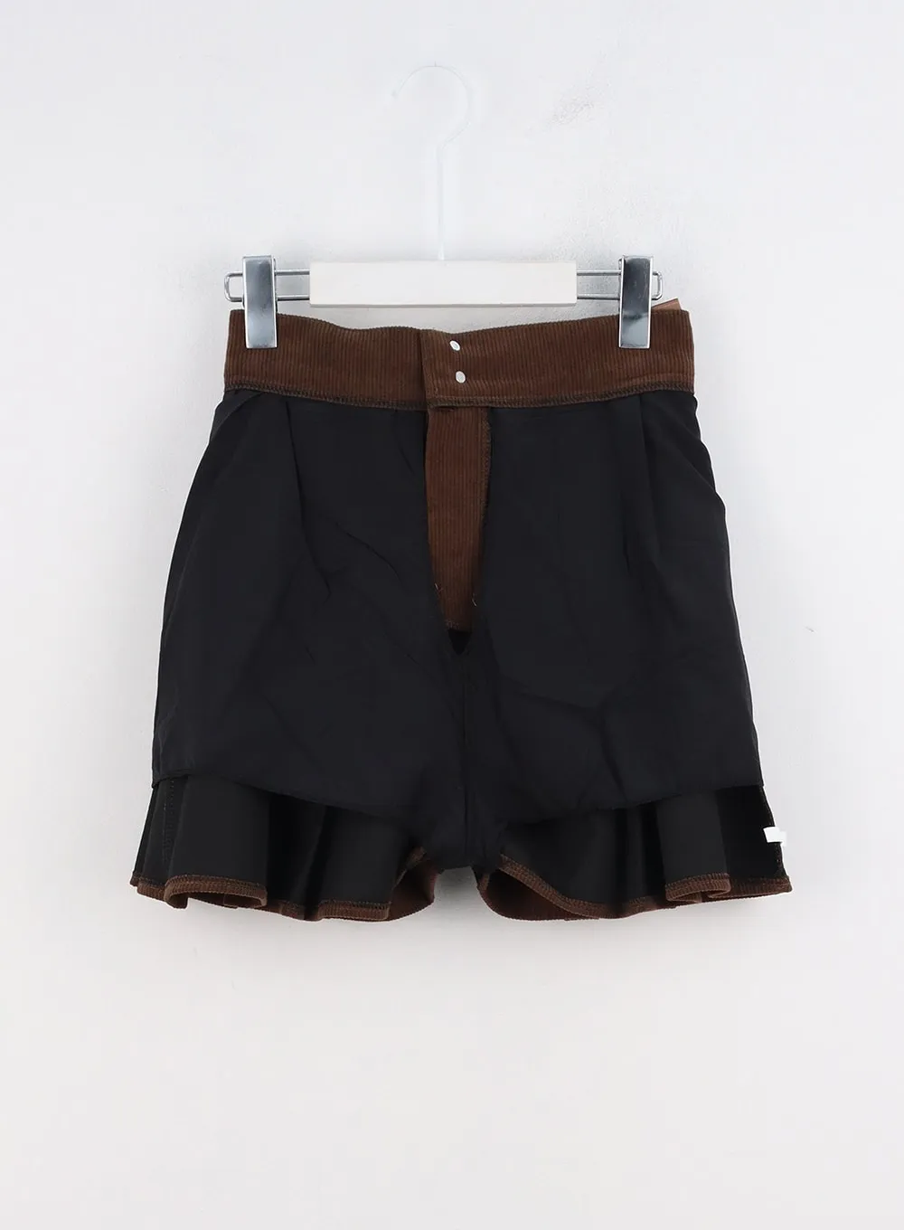 Corduroy Pleated Mini Skirt OO312