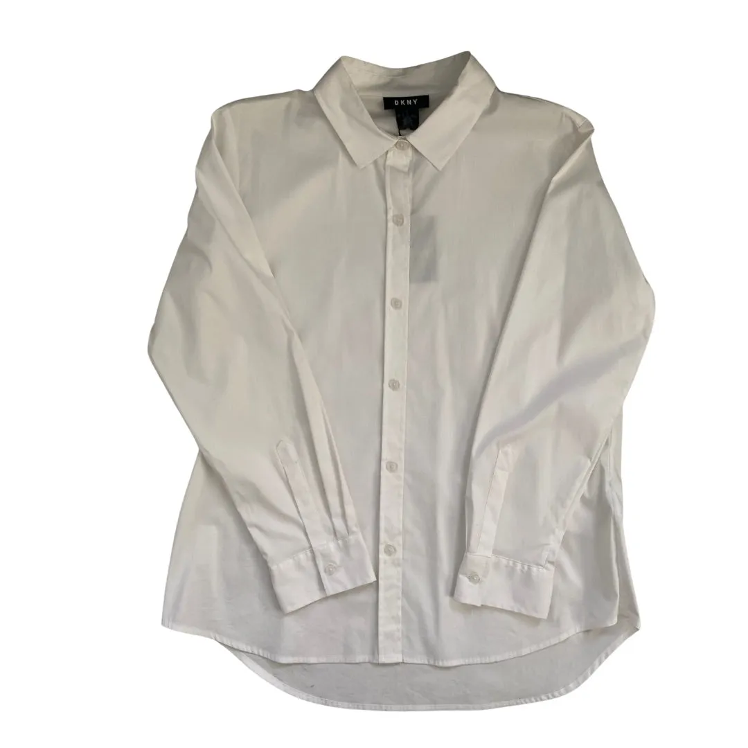 DKNY Classic Tailored Shirt White SIZE L