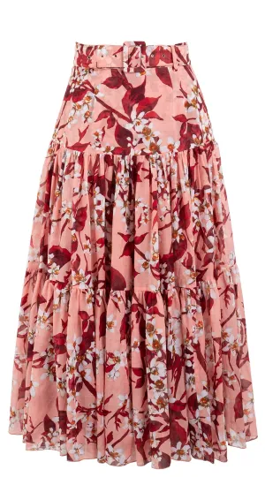 Emma Skirt Midi Plus Length Cotton Musola (Magnolia New)