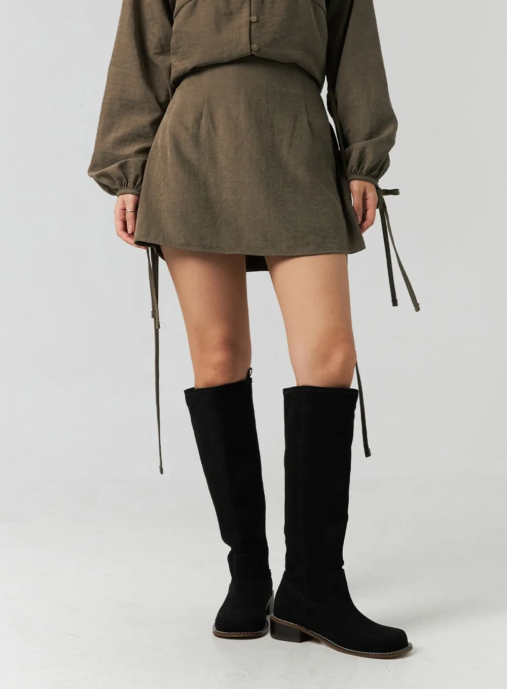 Faux Suede Mini Skirt CO323