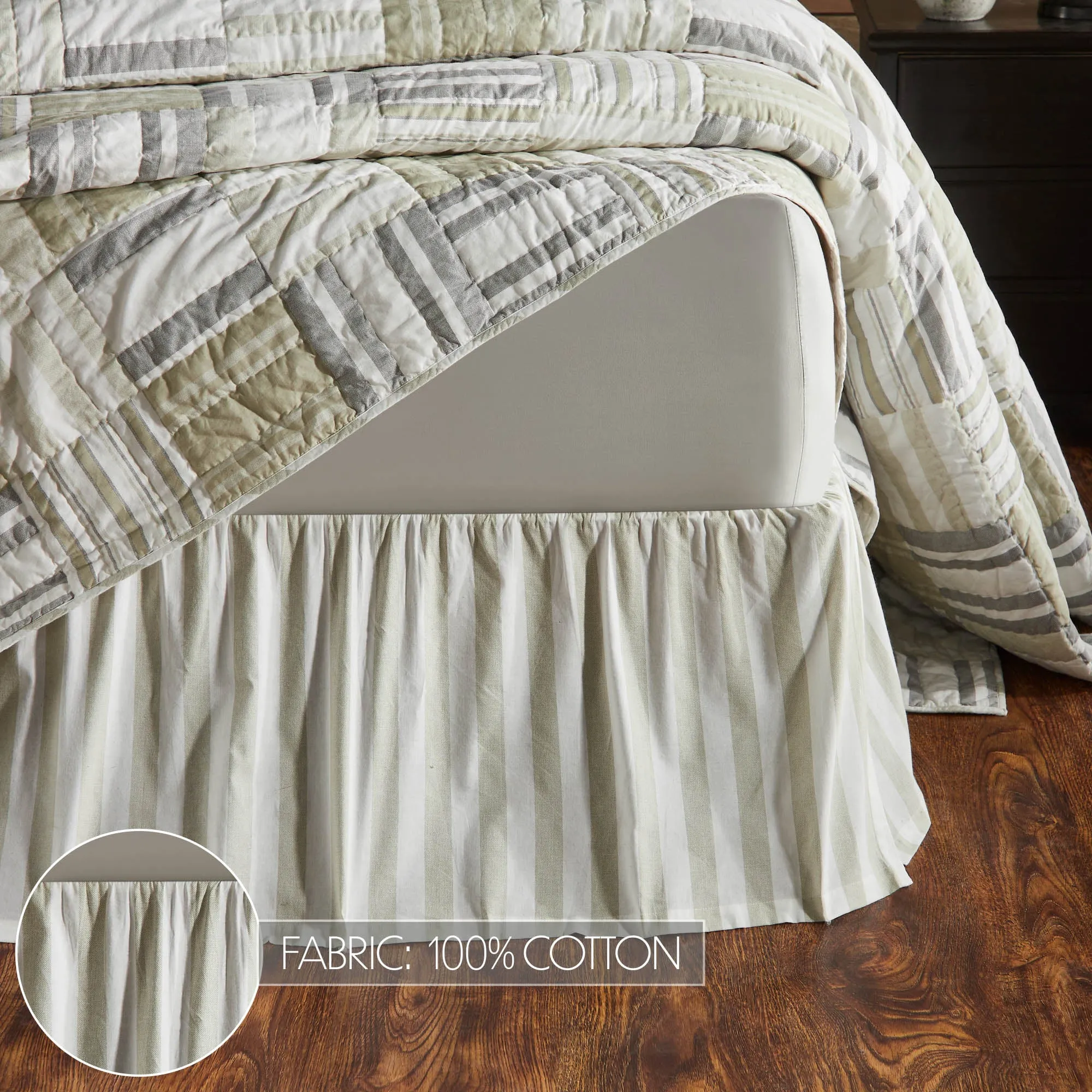 Finders Keepers Ruffled King Bed Skirt 78x80x16