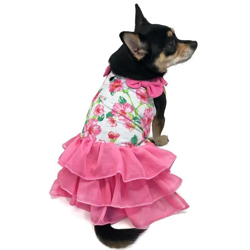 Floral Flounce Dog Dress