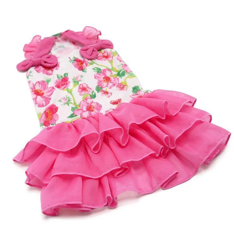 Floral Flounce Dog Dress