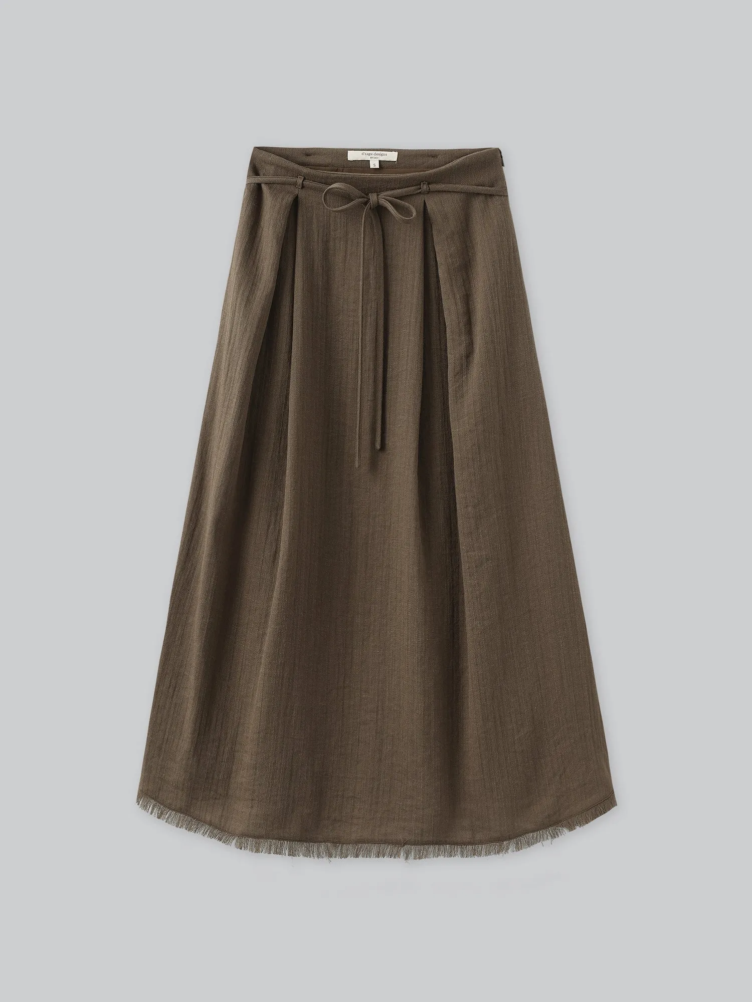 Harmony Tie-Waist Fringe Hem Skirt