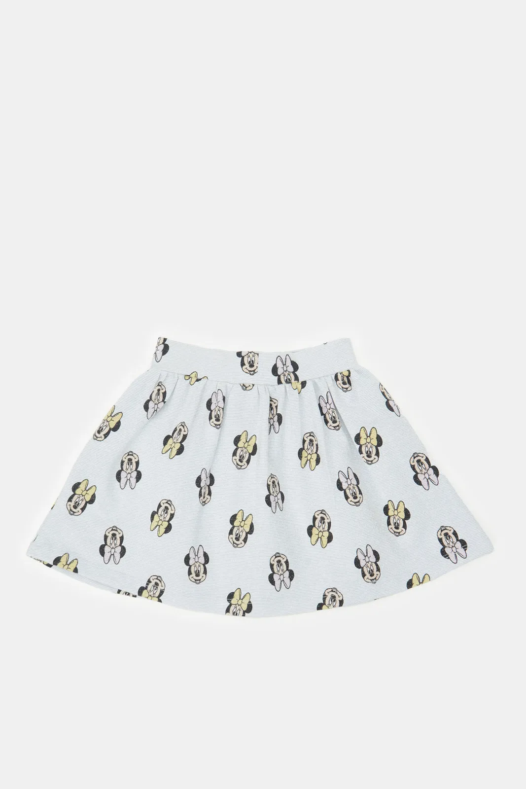 Infant Girls White Mini All Over Print Skirt