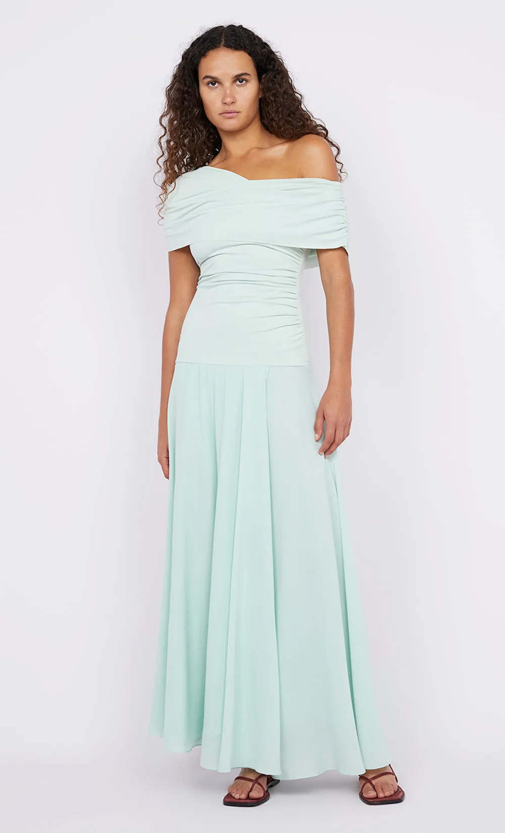 JULES DRAPE DRESS - MINT