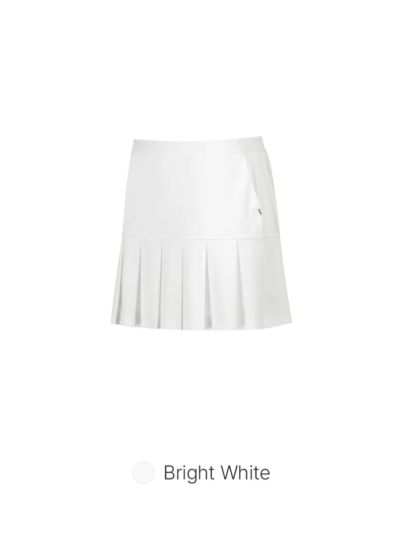 Junior Pique Half Pleated Skirt