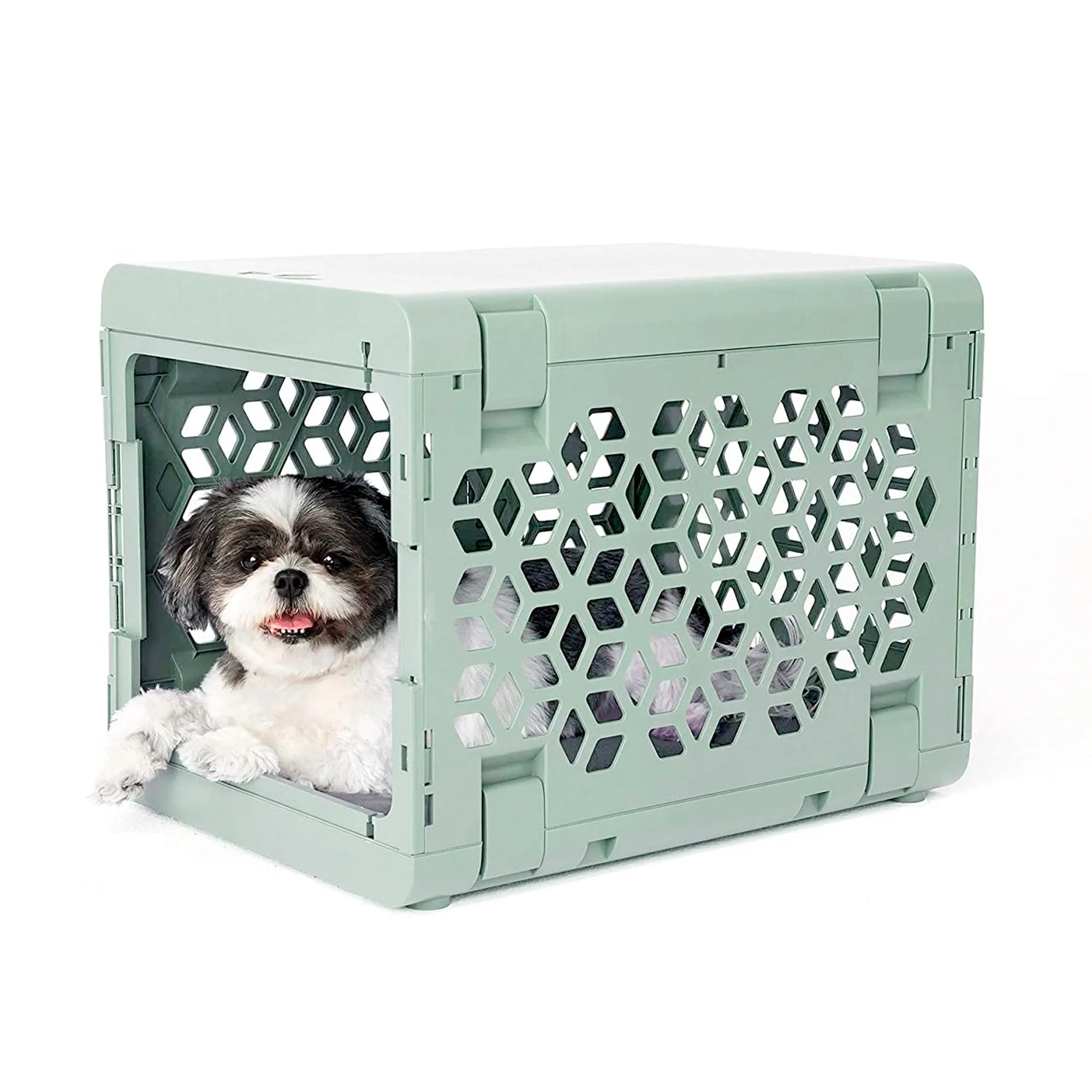 KindTail PAWD® Modern Collapsible Crate For Dogs & Cats (Light Green)