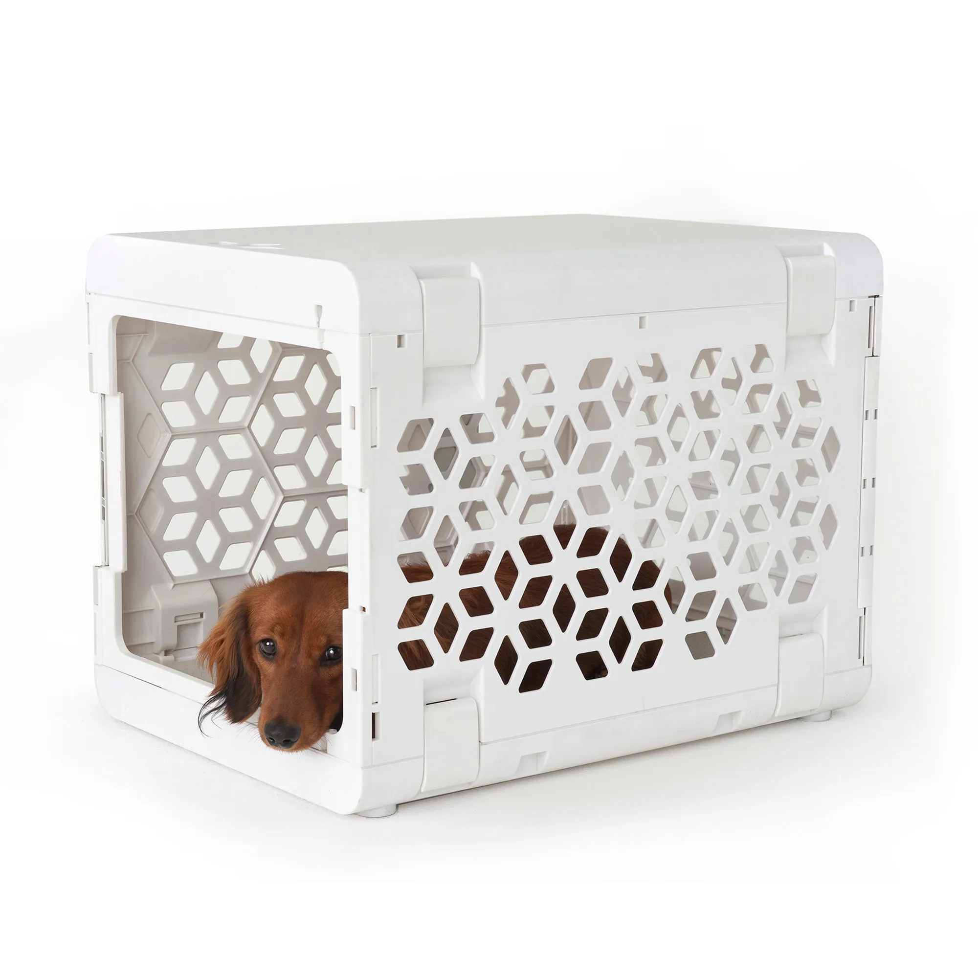 KindTail PAWD® Modern Collapsible Crate For Dogs & Cats (White)