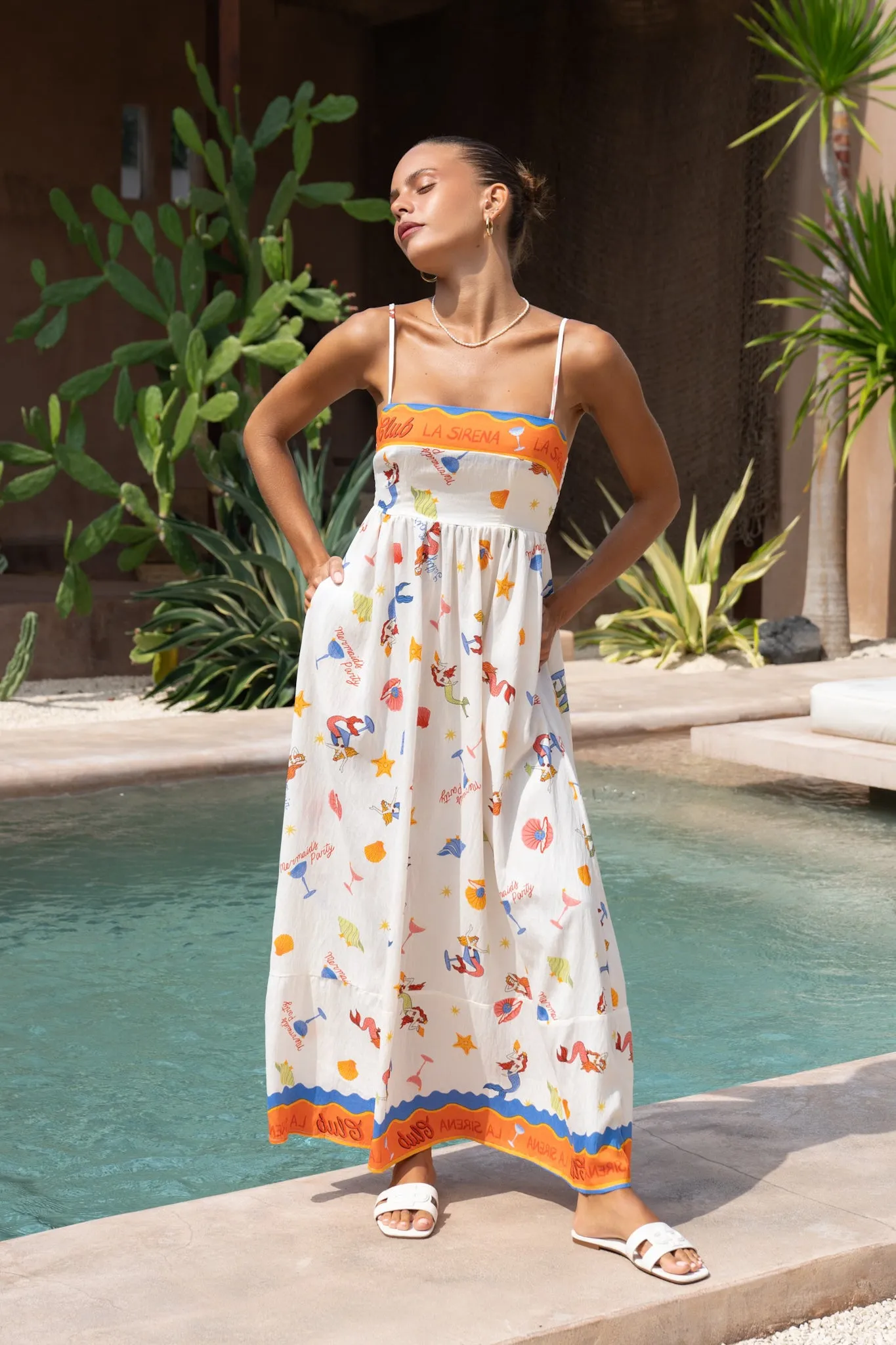 La Sirena Multicolour Abstract Maxi Dress