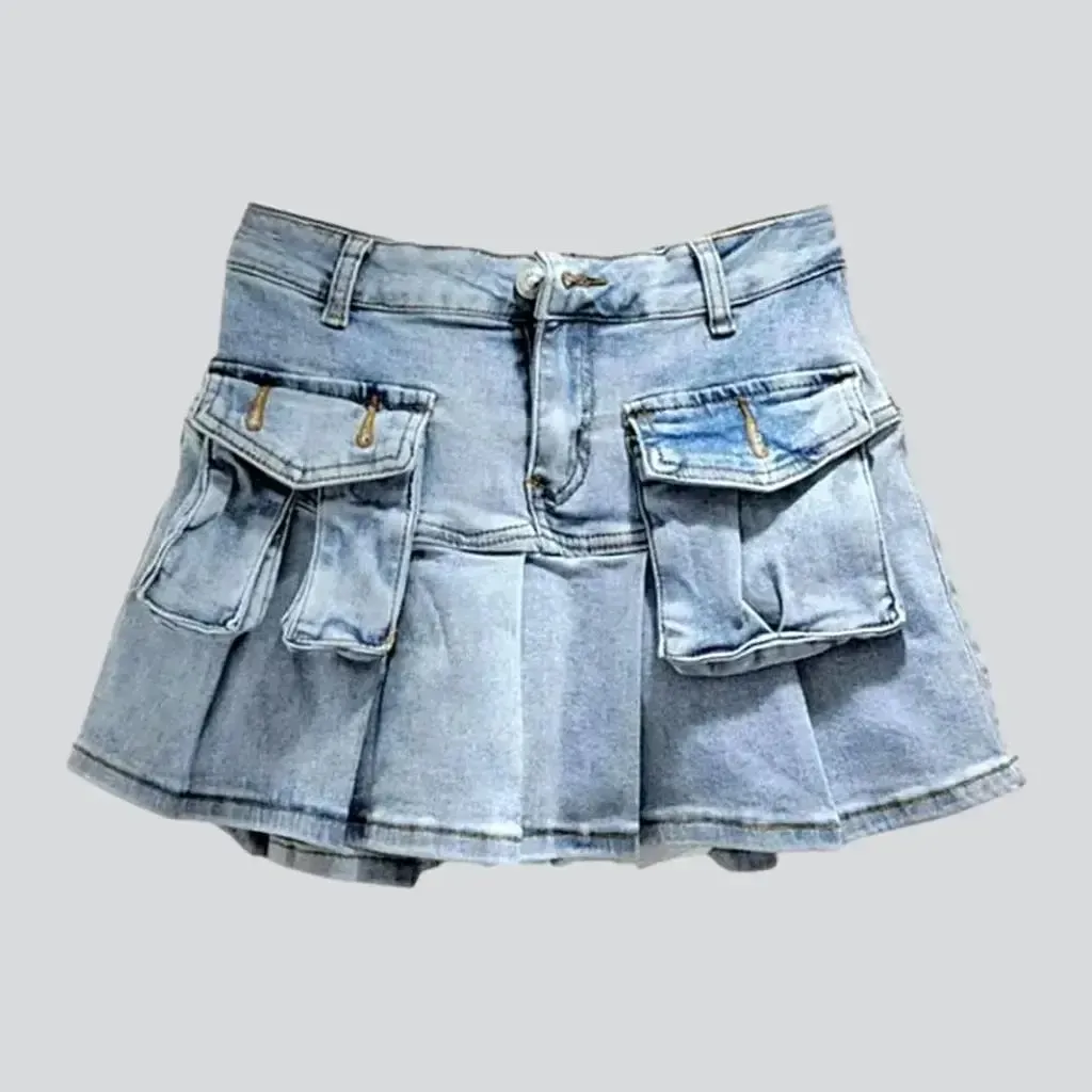 Mini fashion women's denim skort