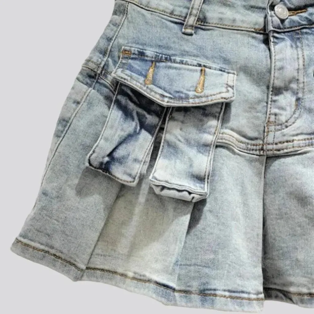 Mini fashion women's denim skort