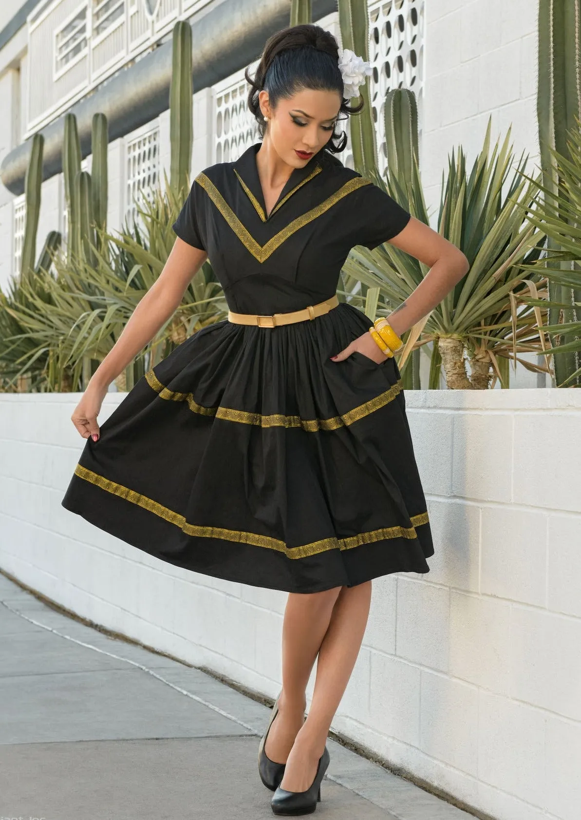 Morning in Merida Patio Dress by Rockin' Bettie