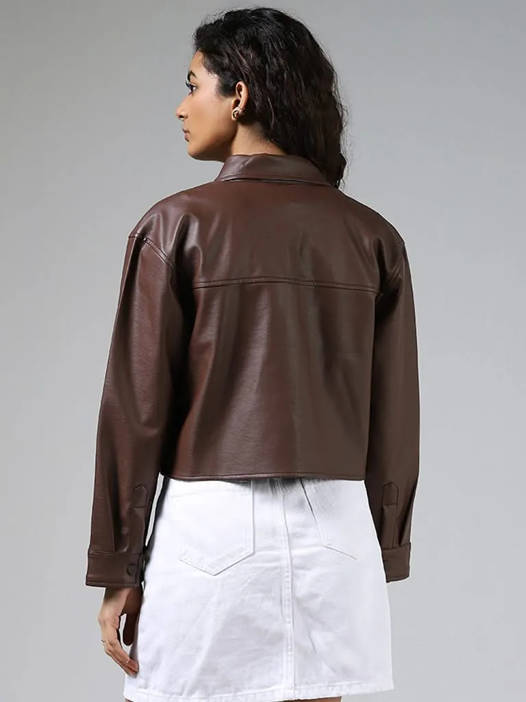 Nuon Brown Leather Jacket