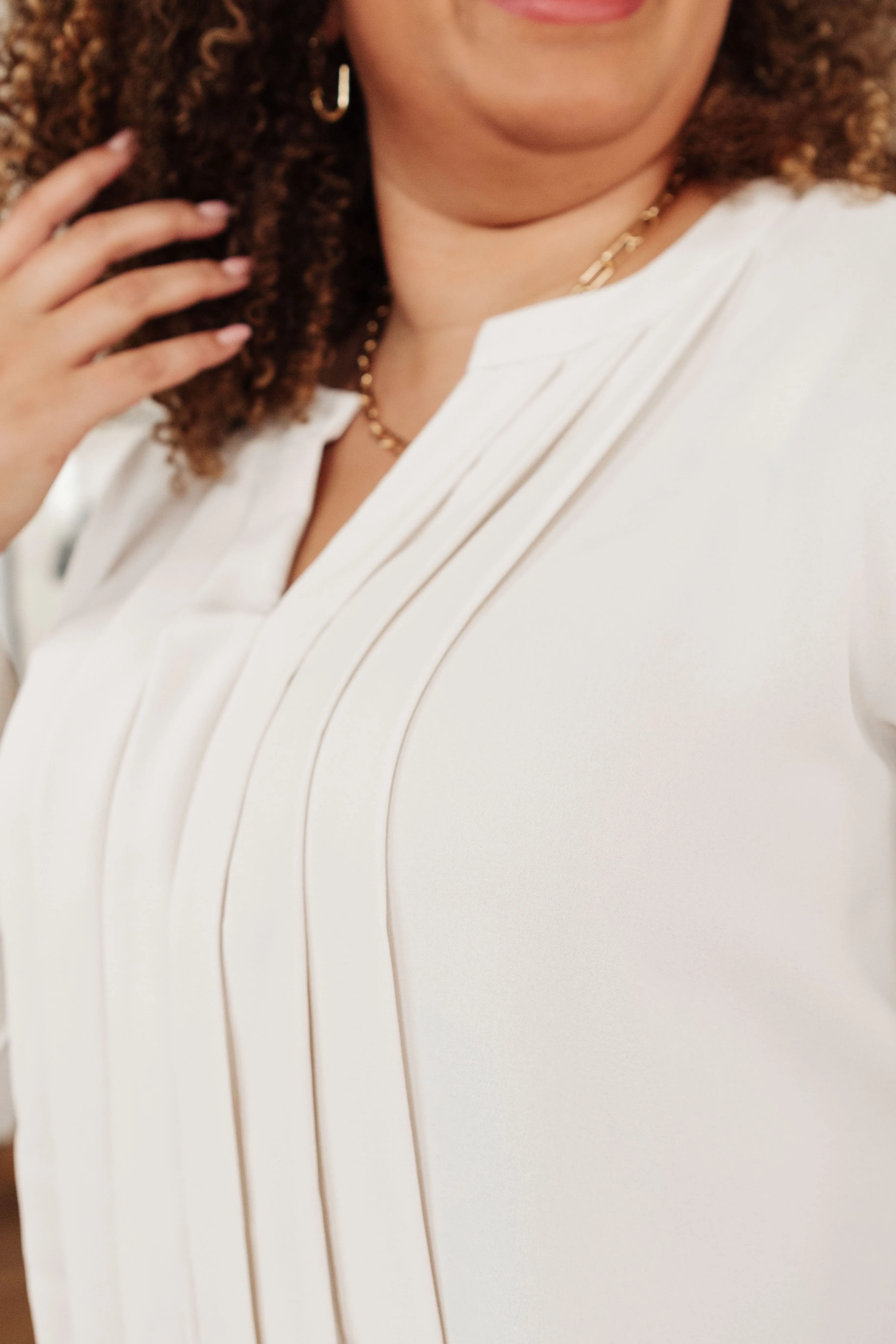 On Call Office Blouse in Cream