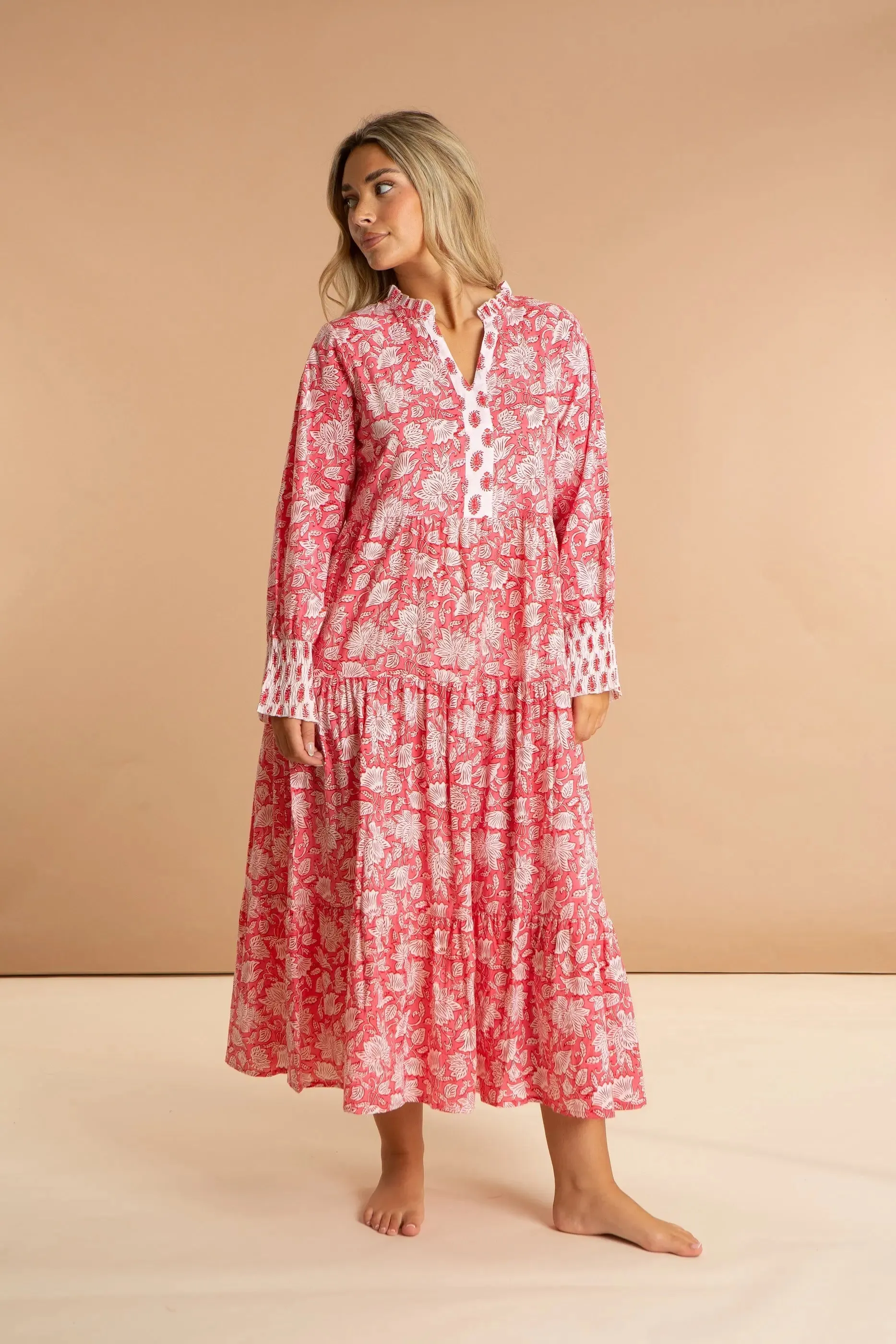 Peony Paisley Cotton Dress