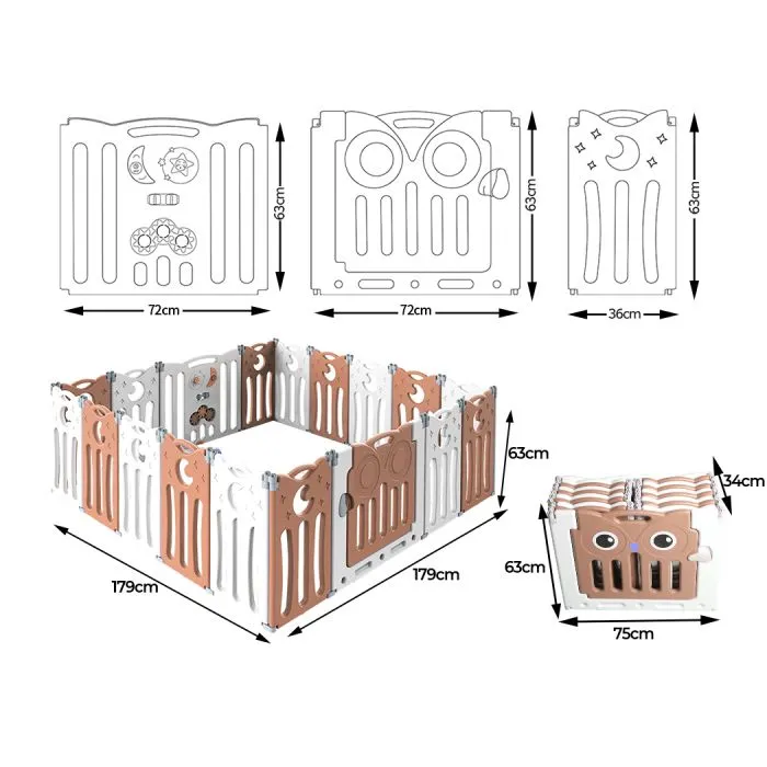 Playpen 18 Panel - Pink