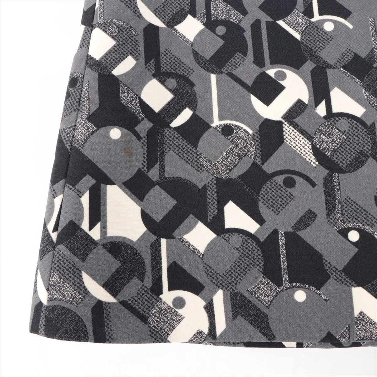 Prada Mosaic Printed Skirt  Black x Gray