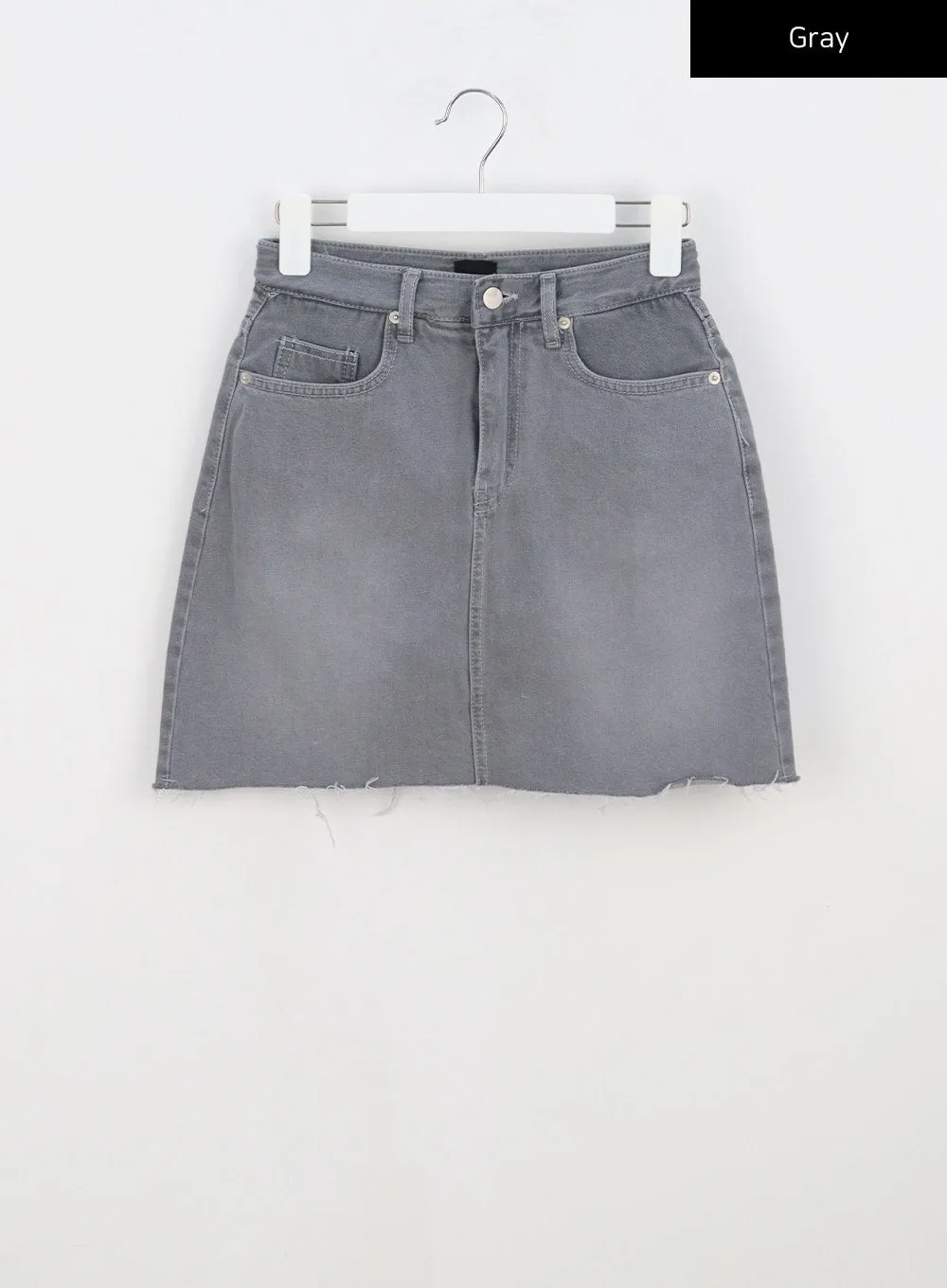 Ripped Hem Mini Skirt BY309