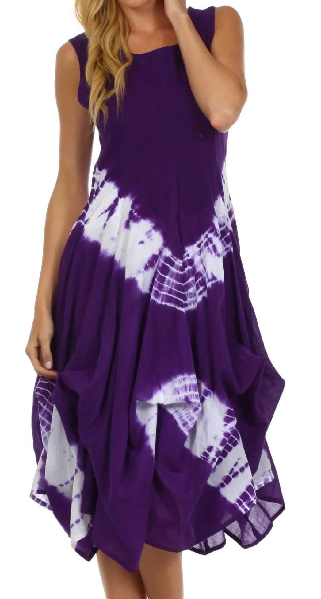 Sakkas Windsong Tie Dye Two Way Dress