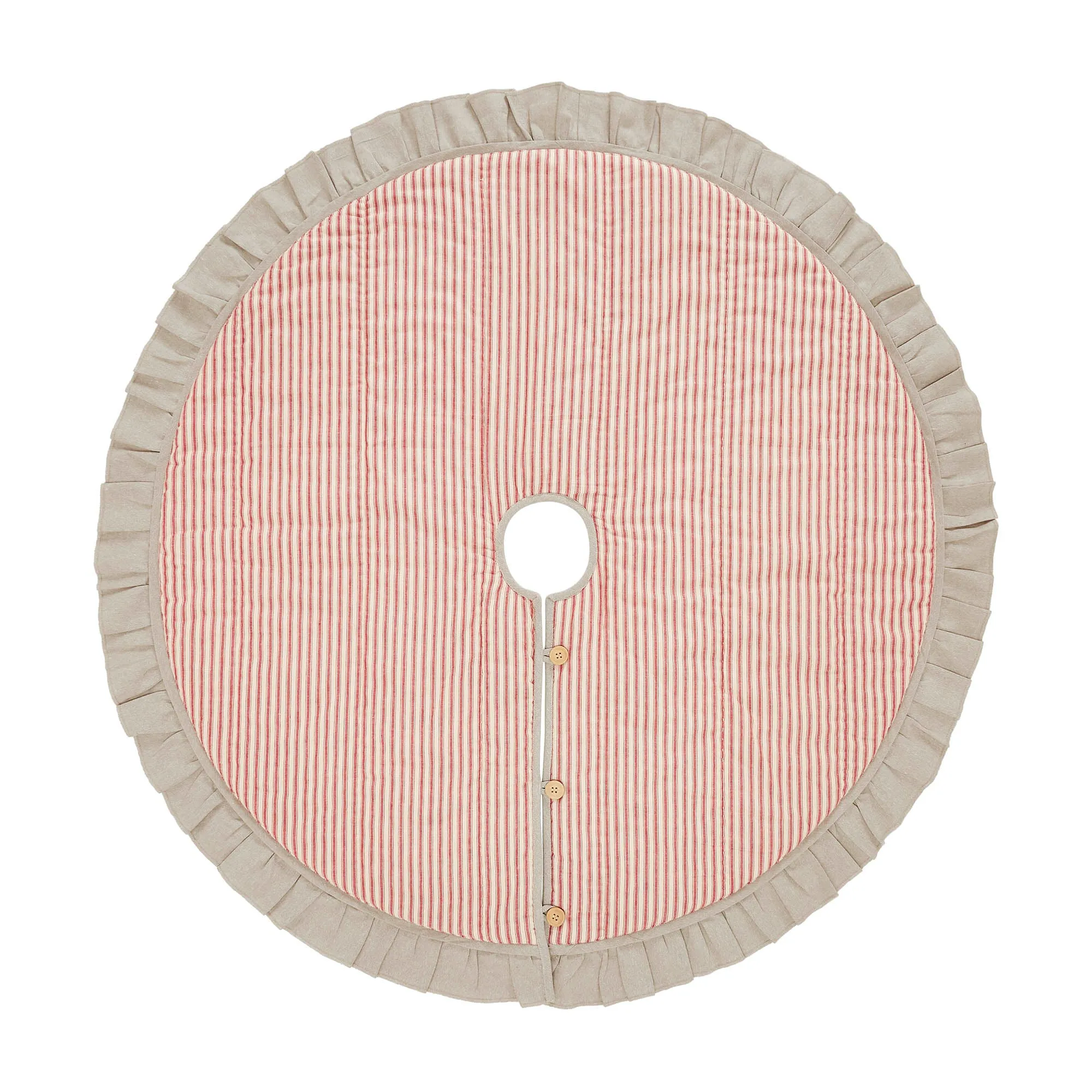 Sawyer Mill Red Ticking Stripe Tree Skirt 48