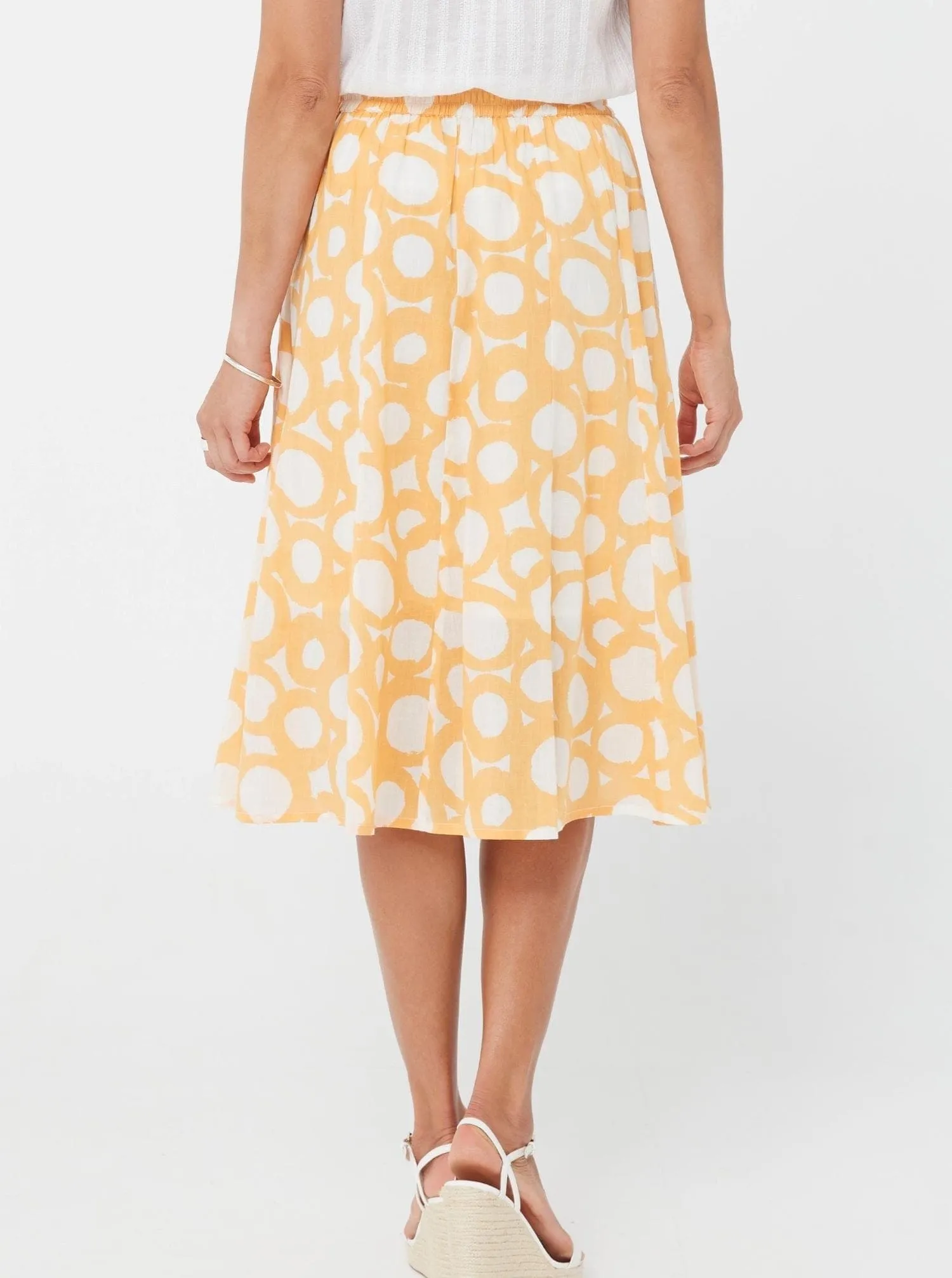 SCANDINAVIAN KAJA Natrual fiber women Skirt - Marigold Print